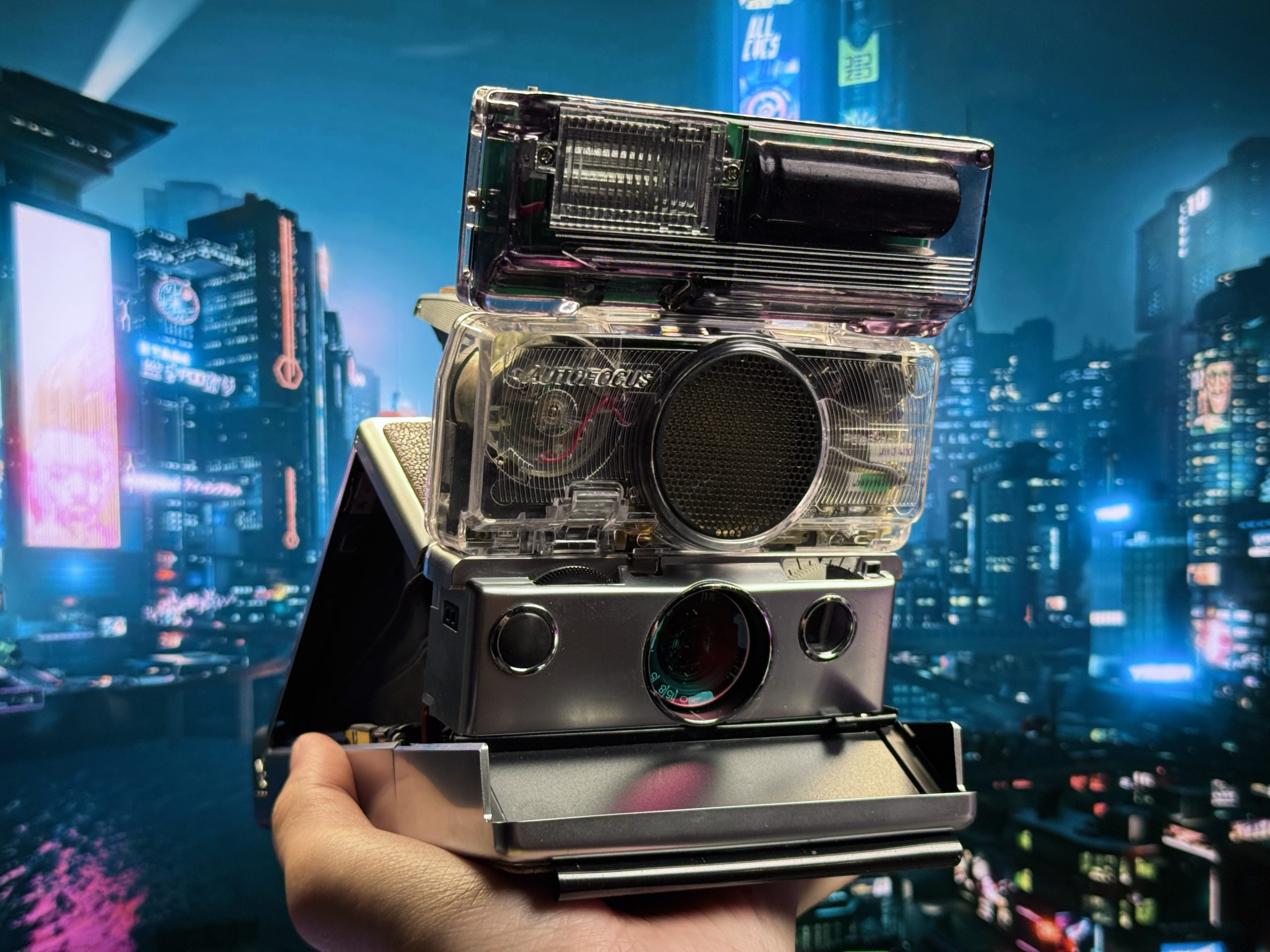 PolaStrobe-600 Flash Unit Smoked Black Clear Plastic Version(Battery NOT included)
